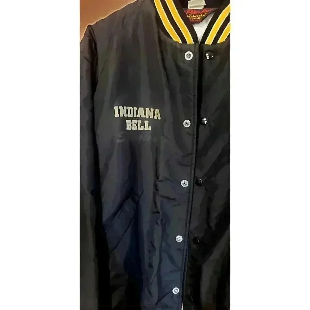 Vintage bomber jacket Pla-Jac Dunbrooke mens size medium Indiana Bell Ameritech